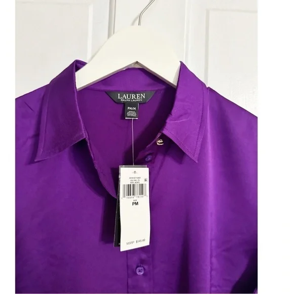 Lauren Ralph Lauren
JAMELKO LONG SLEEVE BUTTON FRONT SHIRT NWT Sz PM - Picture 9 of 9